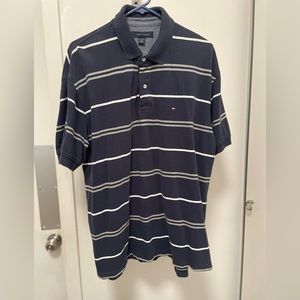 Tommy Hilfiger, striped golf shirt, blueXL men’s